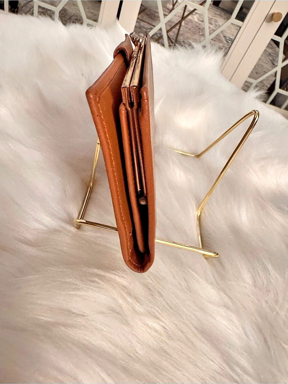 Celine Vintage Macadam Monogram Kisslock Long Wallet Brown - Picture 7 of 15